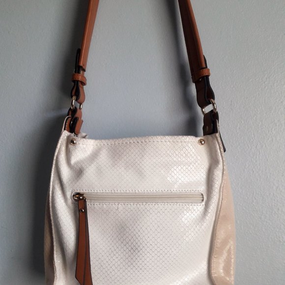 Sondra Roberts Squared Shoulder Bag White Black Multi-color Block Purse Handbag - Picture 3 of 14